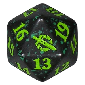 March of the Machine: D20 Die (Green)