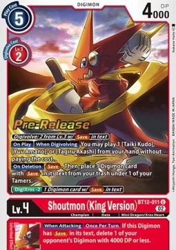 Shoutmon (King Version) (BT12-011)