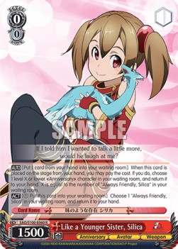 Like a Younger Sister, Silica (SAO/S100) (V.1 - Rare)