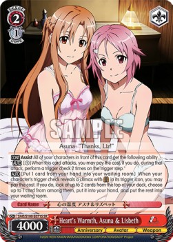 Heart's Warmth, Asuna & Lisbeth (V.2 - Super Rare)