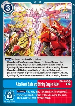 Adze Beast Blade and Shining Dragon Bullet (EX4-066) (V.1)