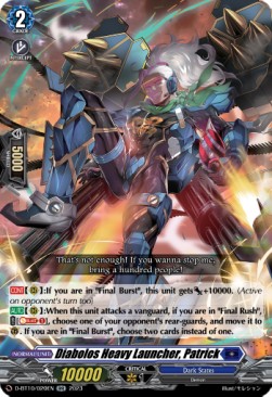 Diabolos Heavy Launcher, Patrick [D Format] (V.1 - Double Rare)