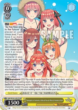 Quintuplets in Swimsuits, Ichika & Nino & Miku & Yotsuba & Itsuki (V.2 - Super Rare)