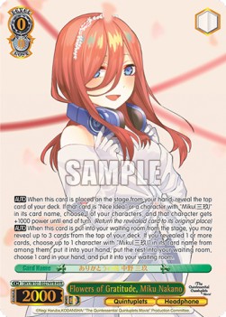 Flowers of Gratitude, Miku Nakano (V.2 - High Rare)