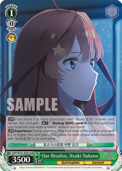 Our Resolve, Itsuki Nakano (V.2 - Super Rare)