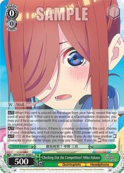 Checking Out the Competition? Miku Nakano (V.1 - Common)