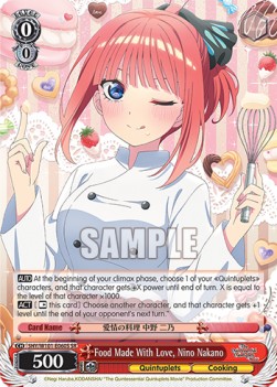 Food Made With Love, Nino Nakano (V.2 - Super Rare)