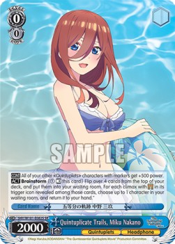 Quintuplicate Trails, Miku Nakano (V.2 - Super Rare)