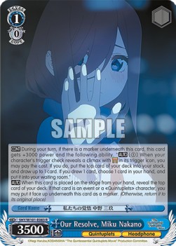 Our Resolve, Miku Nakano (V.1 - Rare)