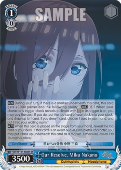 Our Resolve, Miku Nakano (V.2 - Super Rare)