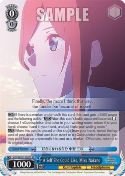 A Self She Could Like, Miku Nakano (V.2 - Super Rare)