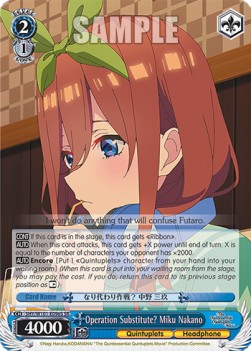 Operation Substitute? Miku Nakano (V.2 - Super Rare)