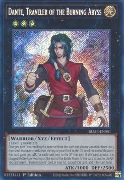 Dante, Traveler of the Burning Abyss (V.1 - Secret Rare)