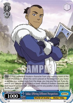 Sokka: Offering Different Perspectives (V.2 - Feature Rare)