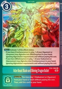 Adze Beast Blade and Shining Dragon Bullet (EX4-066) (V.2)