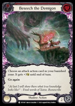 Beseech the Demigon (Red) (Rainbow Foil)