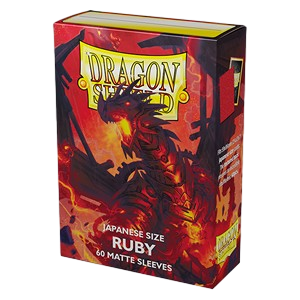 60 Small Dragon Shield Sleeves - Matte Ruby