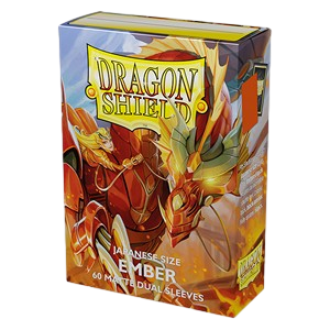 60 Small Dragon Shield Sleeves - Matte Dual Ember