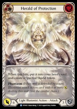 Herald of Protection (Yellow) (Extended Art Regular)