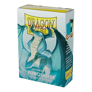 60 Small Dragon Shield Sleeves - Turquoise