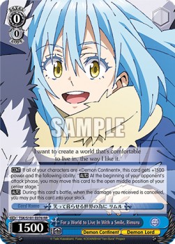 For a World to Live In With a Smile, Rimuru (V.1 - Double Rare)