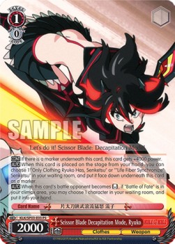 Scissor Blade Decapitation Mode, Ryuko (V.1 - Power Up Set)