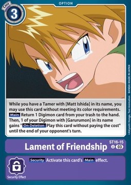 Lament of Friendship (ST16-15) (V.1)