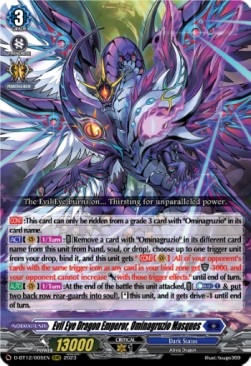 Evil Eye Dragon Emperor, Ominagruzio Masques [D-Format] (V.1 - Triple Rare)