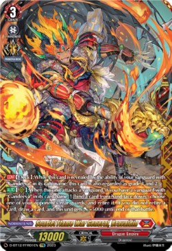 Scarlet Flame War General, Bravaldin [D-Format] (V.2 - Double Frame Rare)