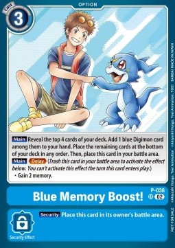 Blue Memory Boost! (P-036) (V.3)