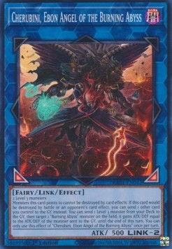 Cherubini, Ebon Angel of the Burning Abyss (V.1 - Super Rare)