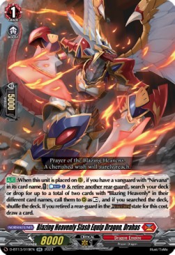 Blazing Heavenly Slash Equip Dragon, Drahas [D-Format]