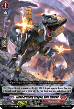 Flash Artillery Dragon, Velo Onrush [D-Format] (V.1 - Rare)