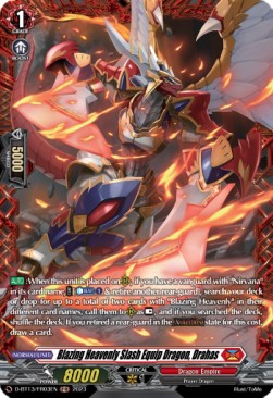 Blazing Heavenly Slash Equip Dragon, Drahas [D-Format] (V.2 - Frame Rare)