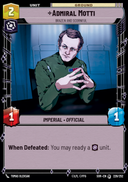 Admiral Motti, Brazen and Scornful