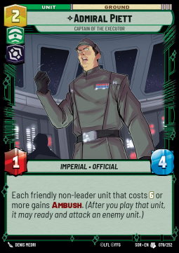 Admiral Piett, Captain of the Executor