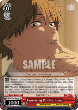 Expressing Resolve, Denji (V.2 - Super Rare)