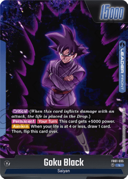 Goku Black // Goku Black (FB01-035) [Fusion World] (V.1 - Leader)