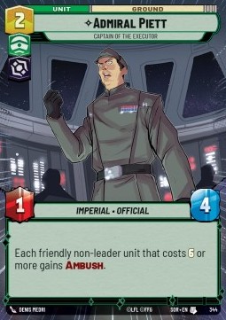 Admiral Piett, Captain of the Executor