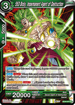 SS3 Broly, Impermanent Agent of Destruction (V.1 - Uncommon)