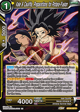 Kale & Caulifla, Preparations for Potara-Fusion (V.1 - Common)