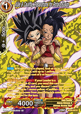 Kale & Caulifla, Preparations for Potara-Fusion (V.2 - Common)