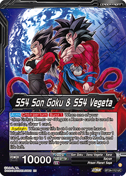 SS4 Son Goku & SS4 Vegeta // SS4 Vegito, Sparking Potara Warrior (V.1 - Uncommon)