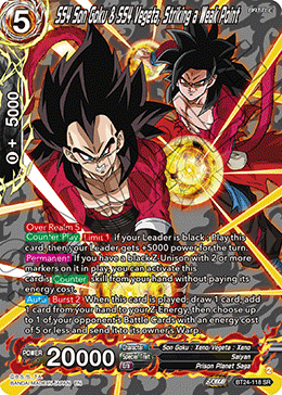 SS4 Son Goku & SS4 Vegeta, Striking a Weak Point (V.3 - Super Rare)