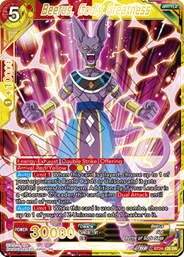 Beerus, Godly Greatness (V.1 - Super Rare)