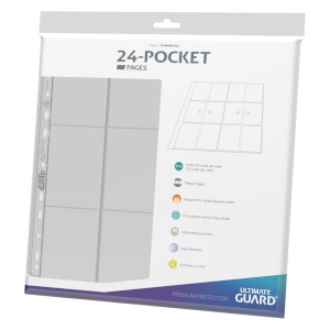 10 Ultimate Guard 24-Pocket Side-Loading QuadRow Pages (Transparent)