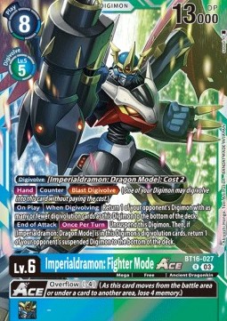 Imperialdramon: Fighter Mode Ace (BT16-027) (V.1)