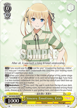 Sincere Emotions, Eriri (V.1 - Rare)