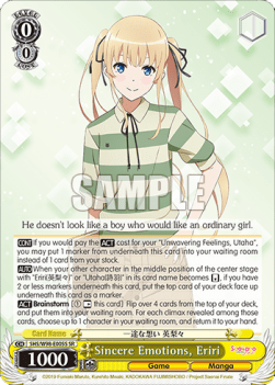 Sincere Emotions, Eriri (V.2 - Super Rare)