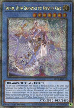 Saffira, Divine Dragon of the Voiceless Voice (V.2 - Quarter Century Secret Rare)